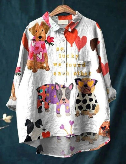 Clarano | Playful Print Blouse Brooks