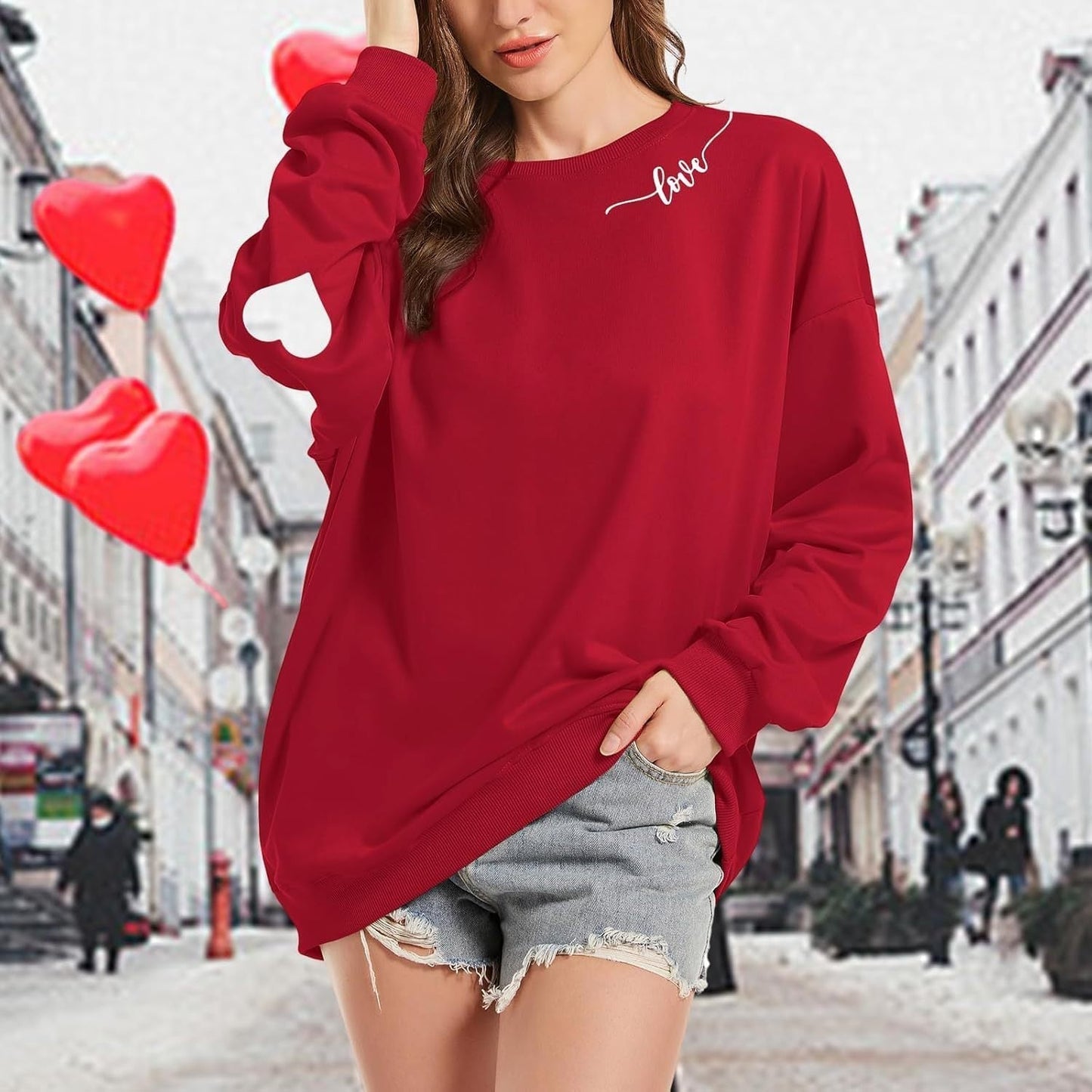Georgina | Oversized Amour Sweatshirt