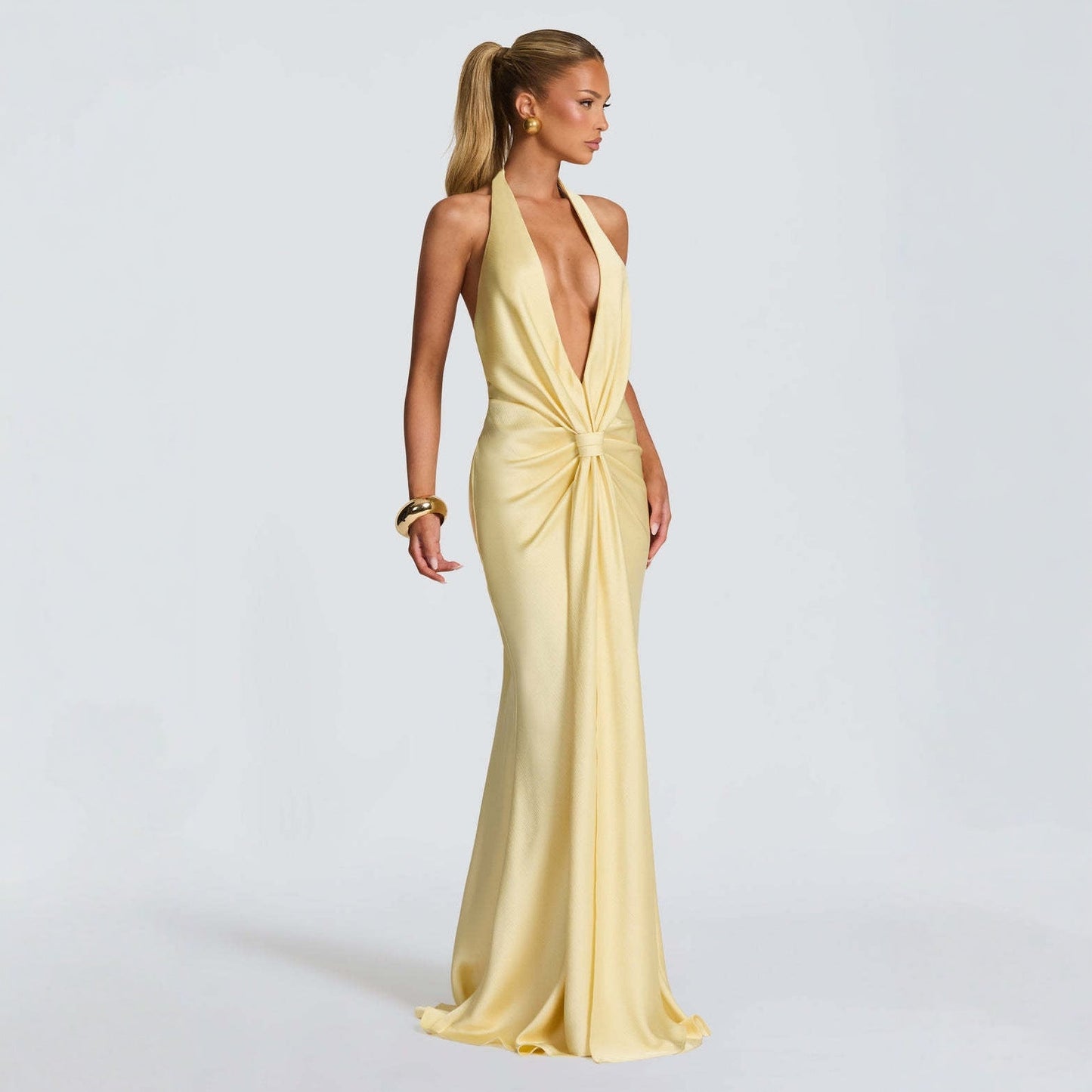Women’s Elegant Halter Neck Evening Maxi Dress