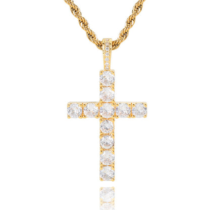 Moissanite Cross Necklace