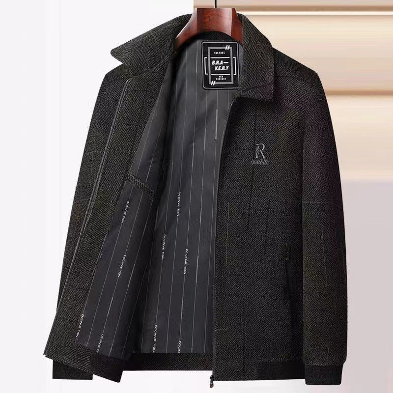brown high collar / 4XL - 195 + cm