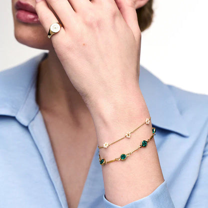 Emerald Chain Bracelet