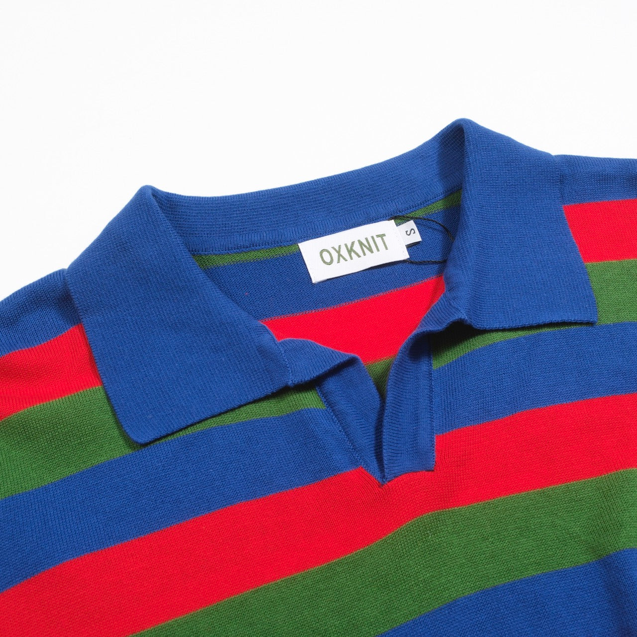 1950s Multicoloured Striped V-Neck Polo Shirt