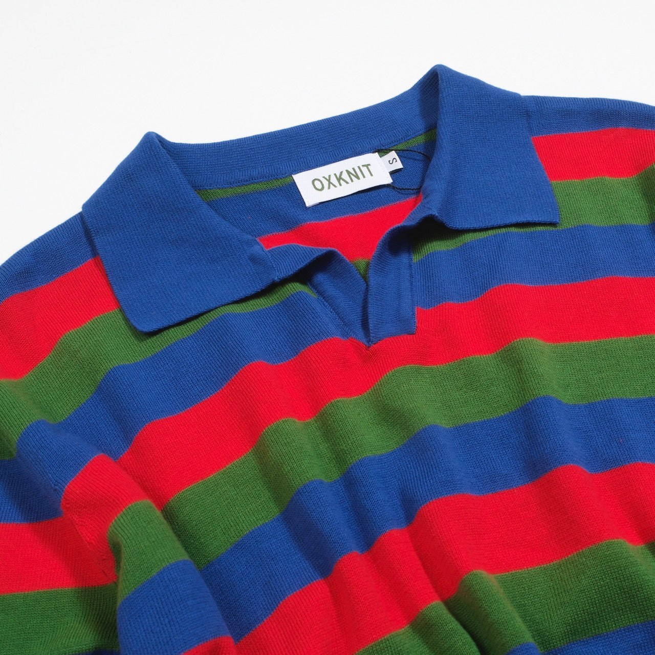 1950s Multicoloured Striped V-Neck Polo Shirt