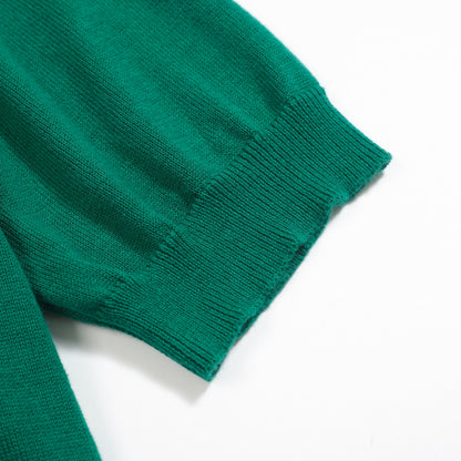 Men's Green Embroidered Retro Animal T-shirt