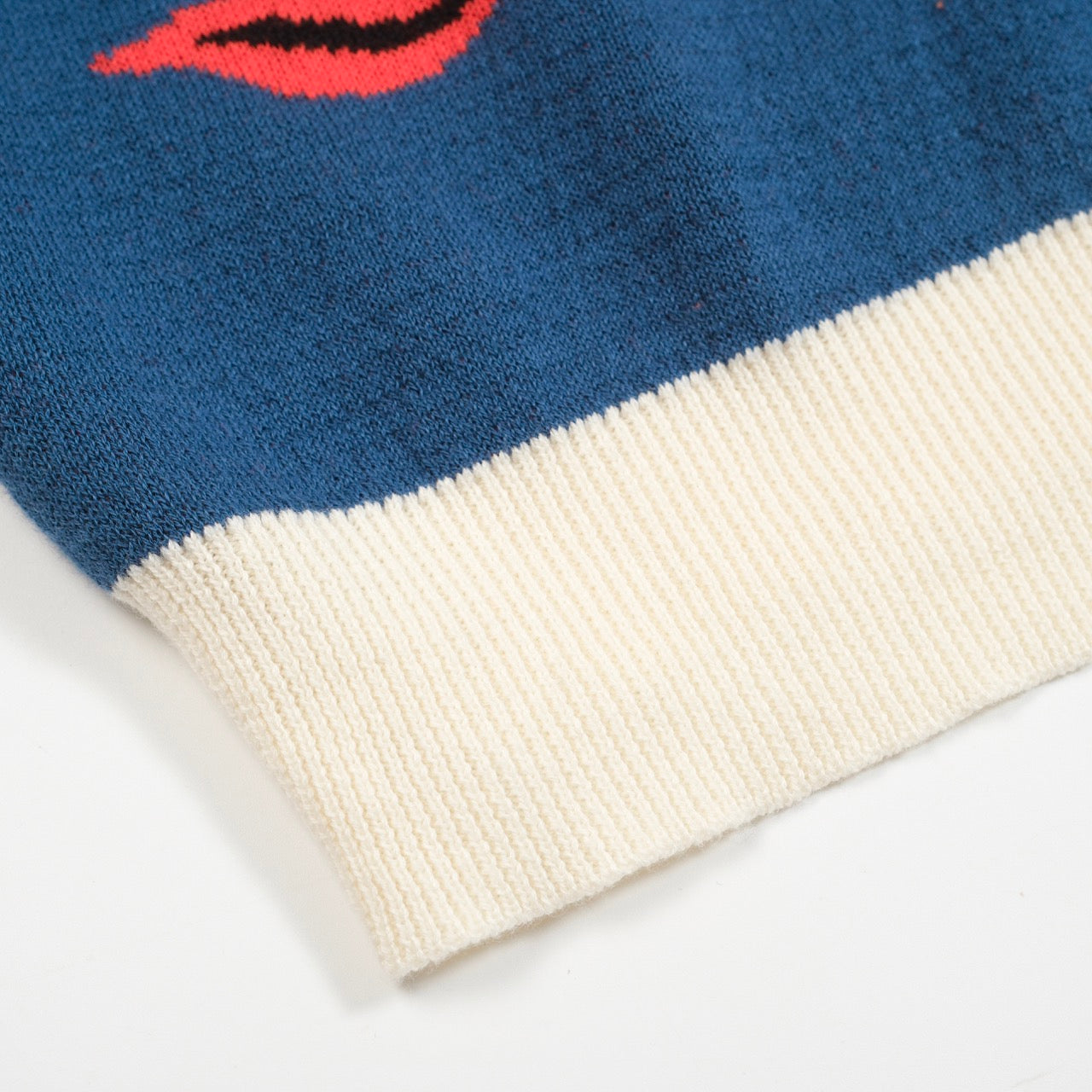 Men's Blue Jacquard Knitted T-shirt - Designed by Jessica Molina