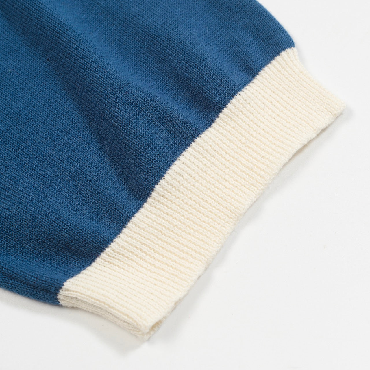 Men's Blue Jacquard Knitted T-shirt - Designed by Jessica Molina