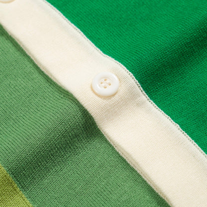Vintage knitted cardigan for men, green