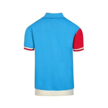 Vintage Blue Knitted Cardigan for Men