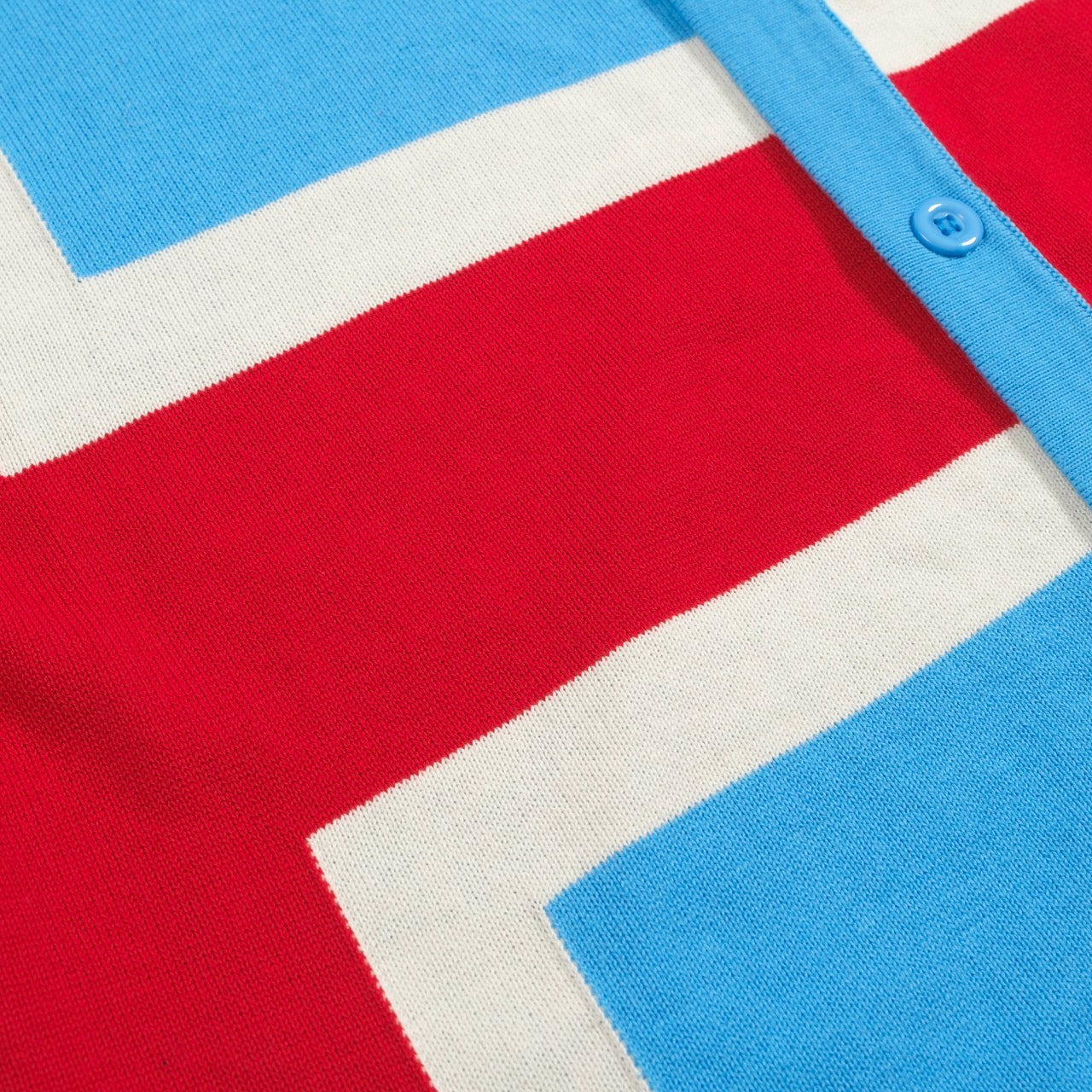 Vintage Blue Knitted Cardigan for Men