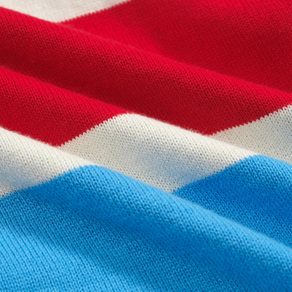 Vintage Blue Knitted Cardigan for Men