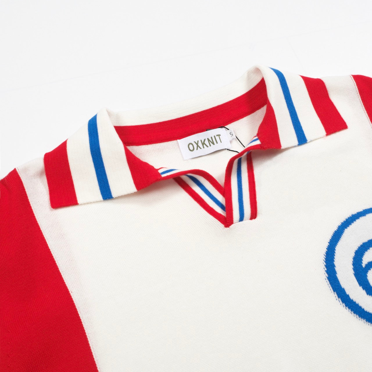 Vintage 69V White Knitted Polo for Men