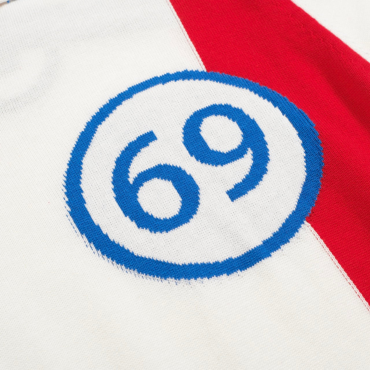 Vintage 69V White Knitted Polo for Men