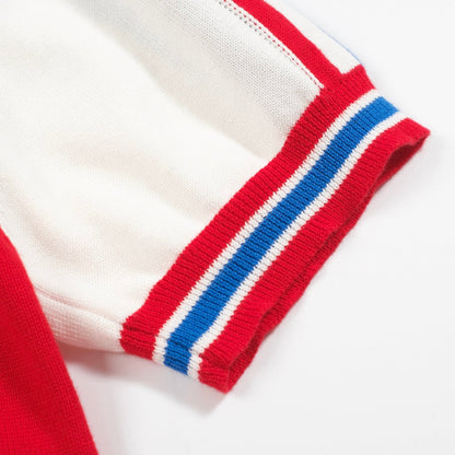 Vintage 69V White Knitted Polo for Men