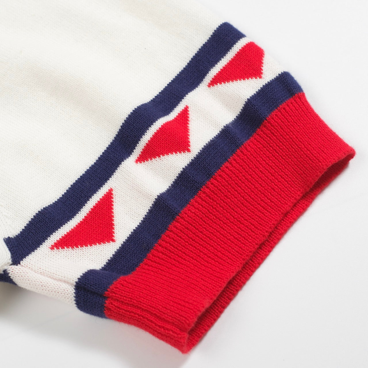 Vintage knitted V-neck polo for men