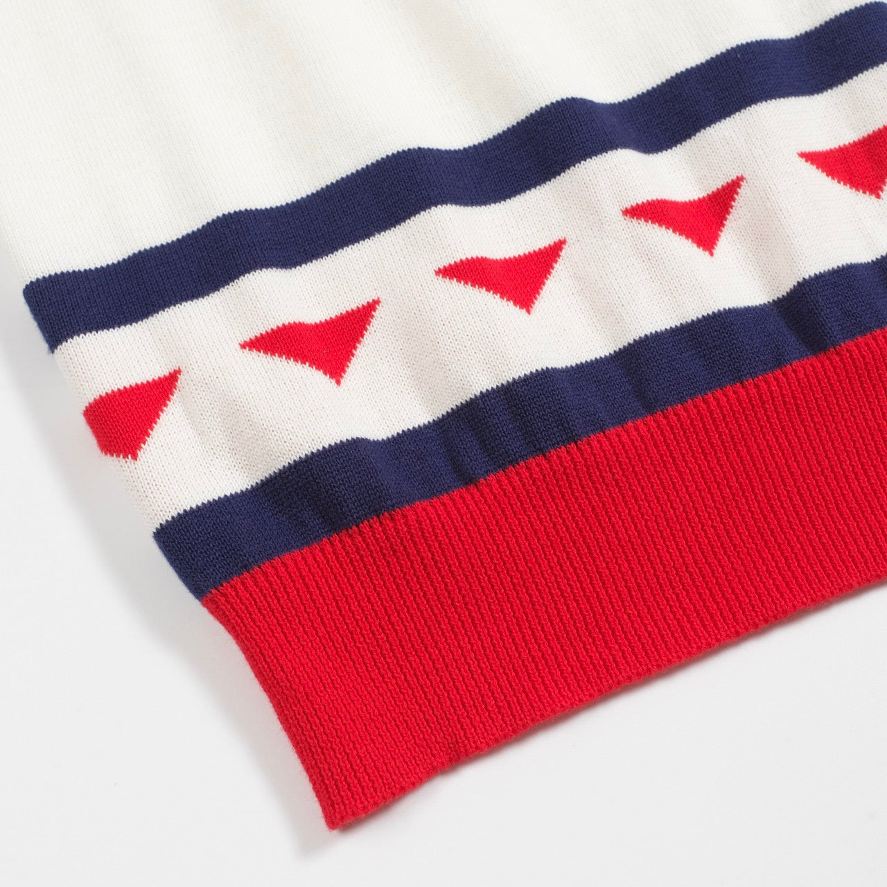 Vintage knitted V-neck polo for men