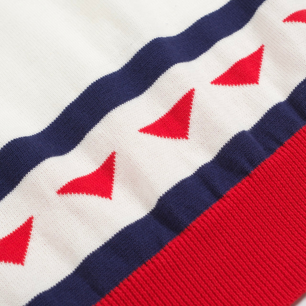 Vintage knitted V-neck polo for men