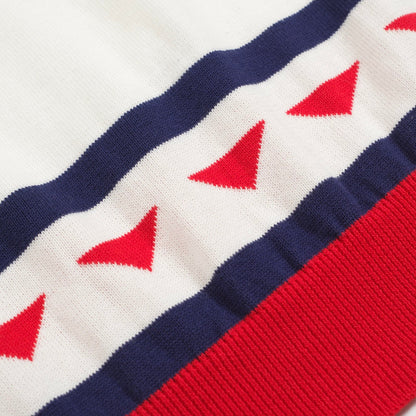 Vintage knitted V-neck polo for men