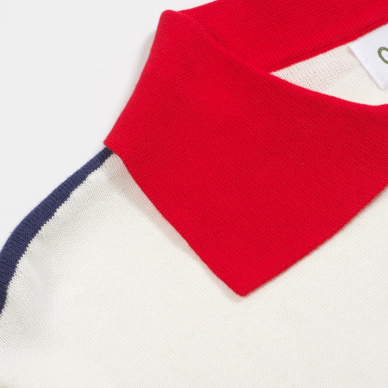 Vintage knitted V-neck polo for men