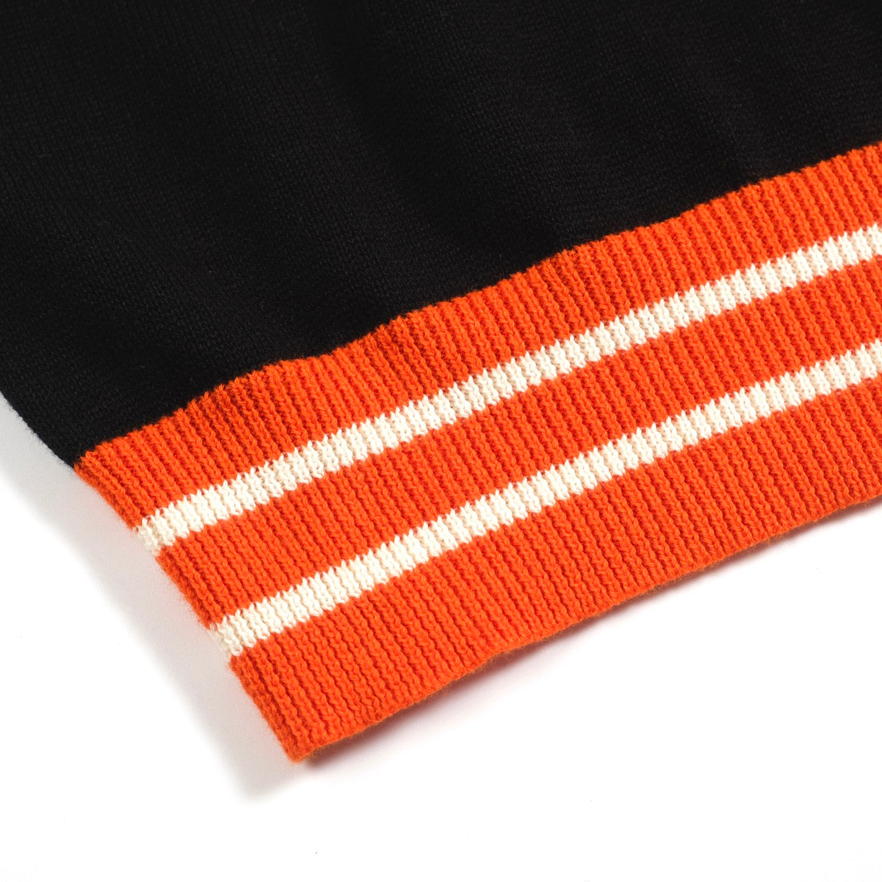 Men's Black Striped Retro Polo
