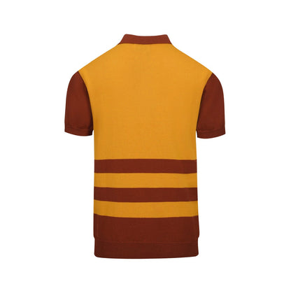 Vintage Red Jacquard Polo for Men