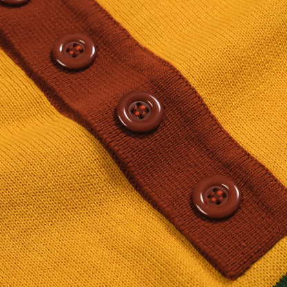 Vintage Red Jacquard Polo for Men