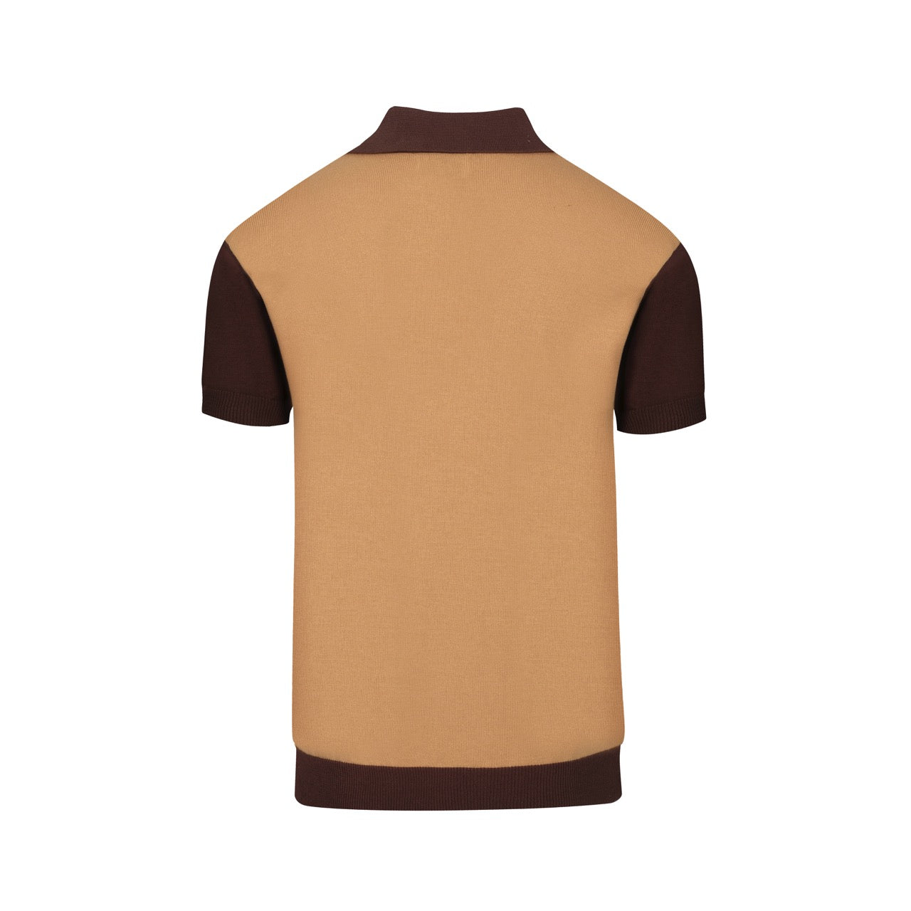 Vintage Brown Knitted Polo for Men from the 1960s