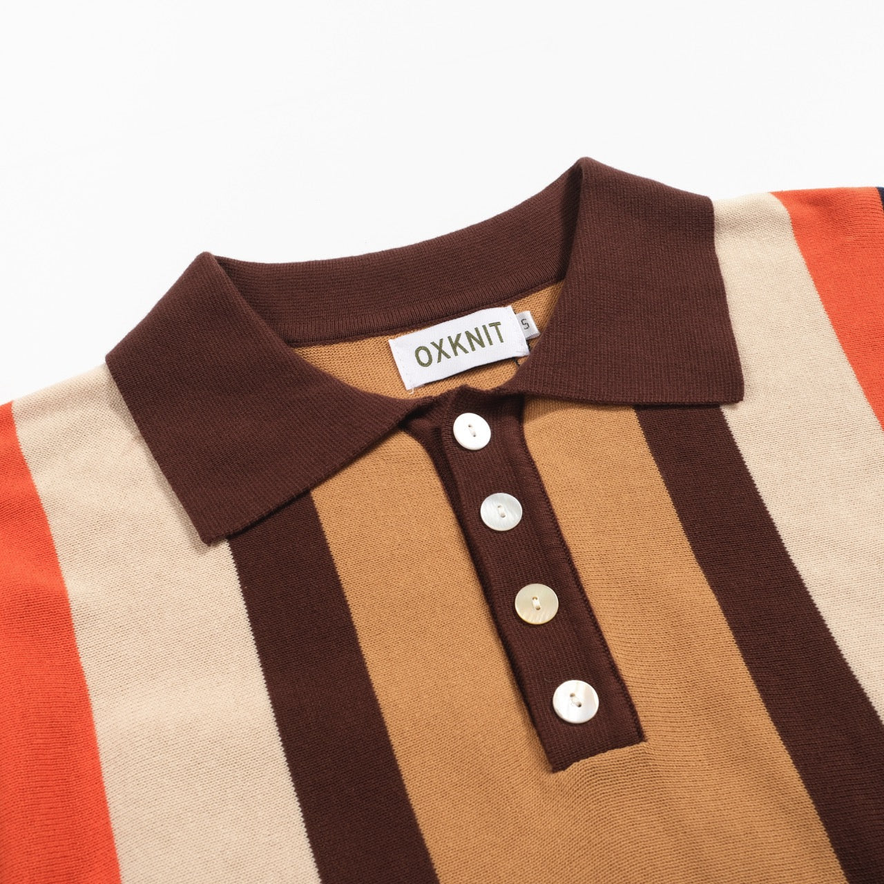Vintage Brown Knitted Polo for Men from the 1960s