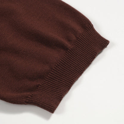 Vintage Brown Knitted Polo for Men from the 1960s