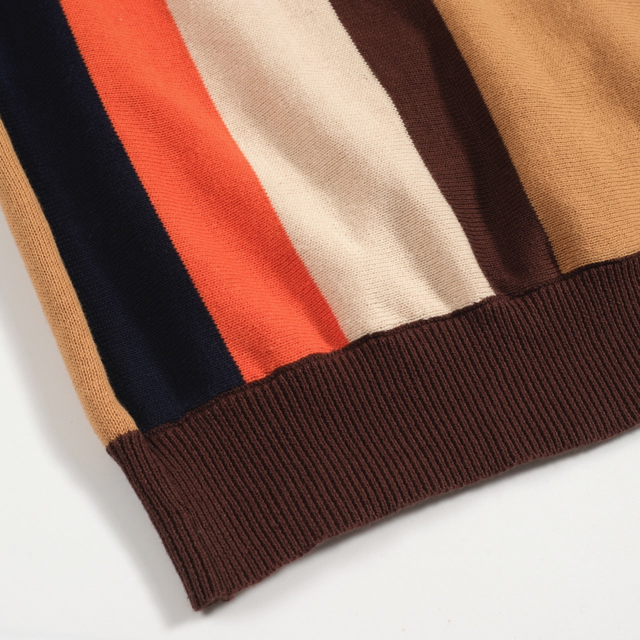 Vintage Brown Knitted Polo for Men from the 1960s