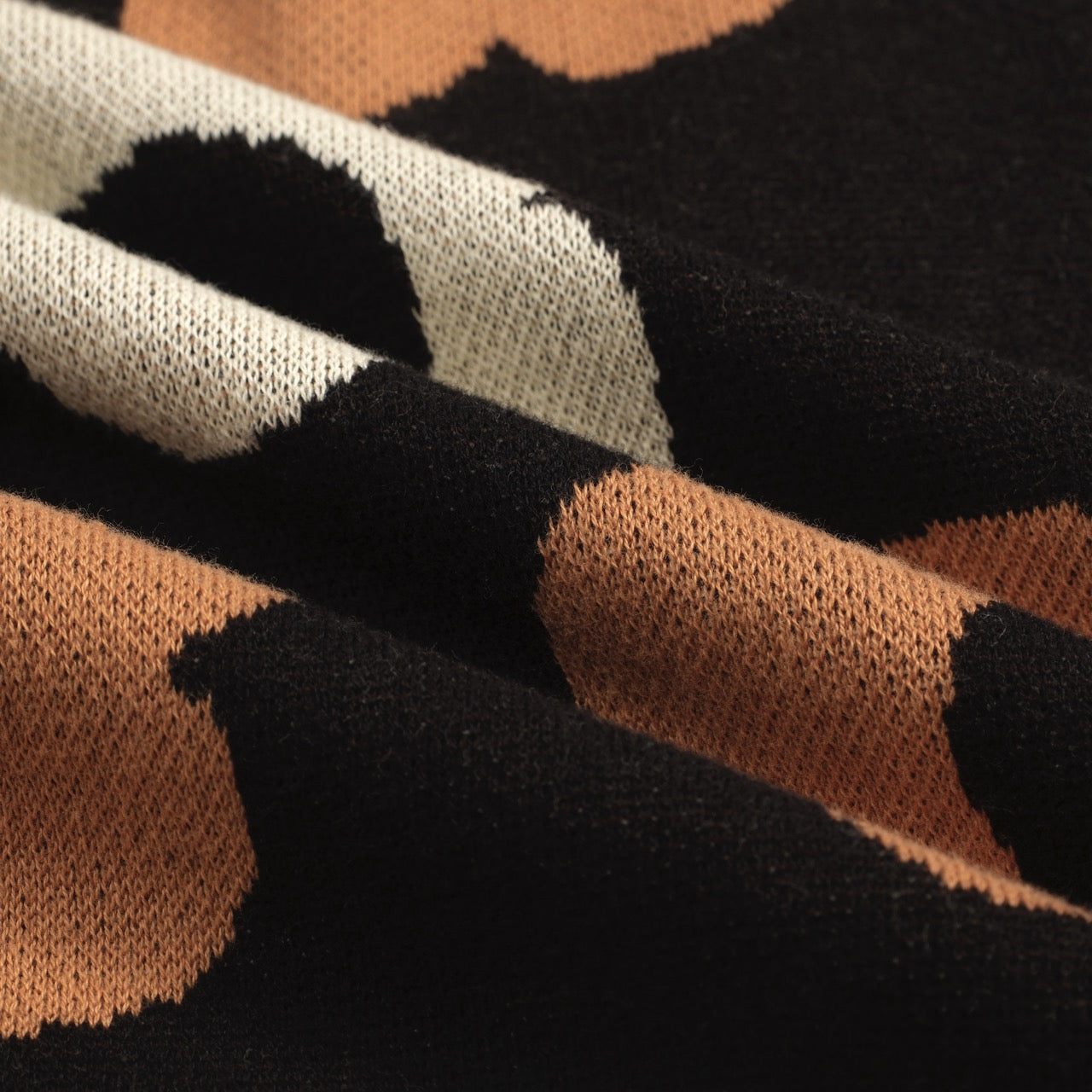 Vintage floral jacquard black cardigan for men