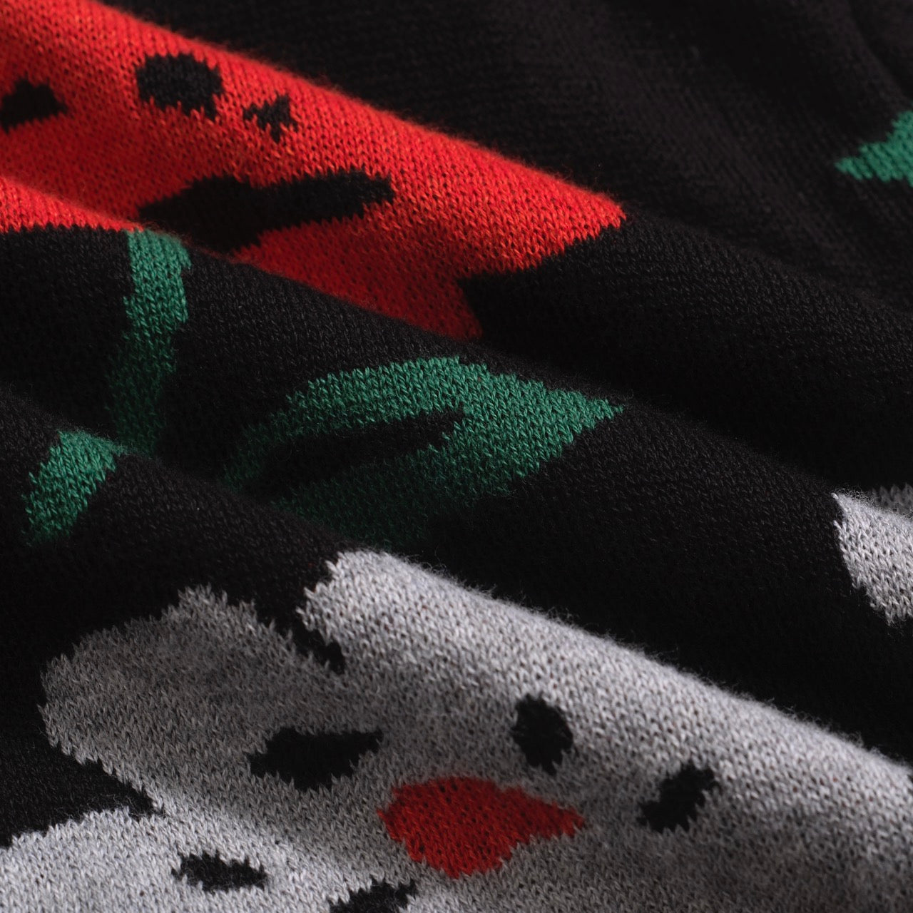 Vintage black floral cardigan for men