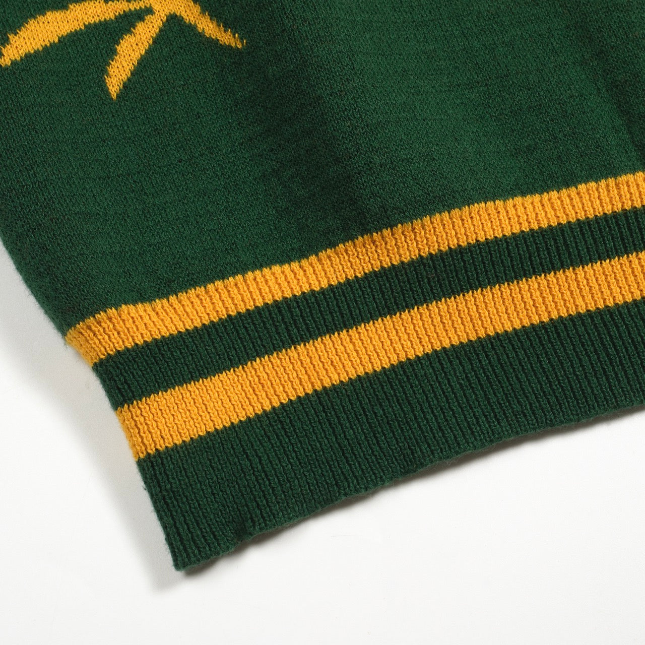 Vintage green jacquard polo for men