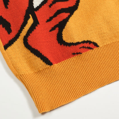 Vintage tiger jacquard polo for men