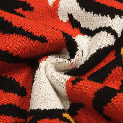 Vintage tiger jacquard polo for men