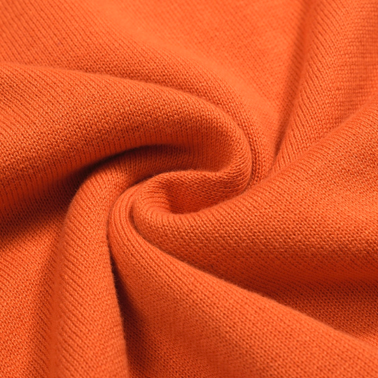 Vintage orange jacquard knitted polo for men