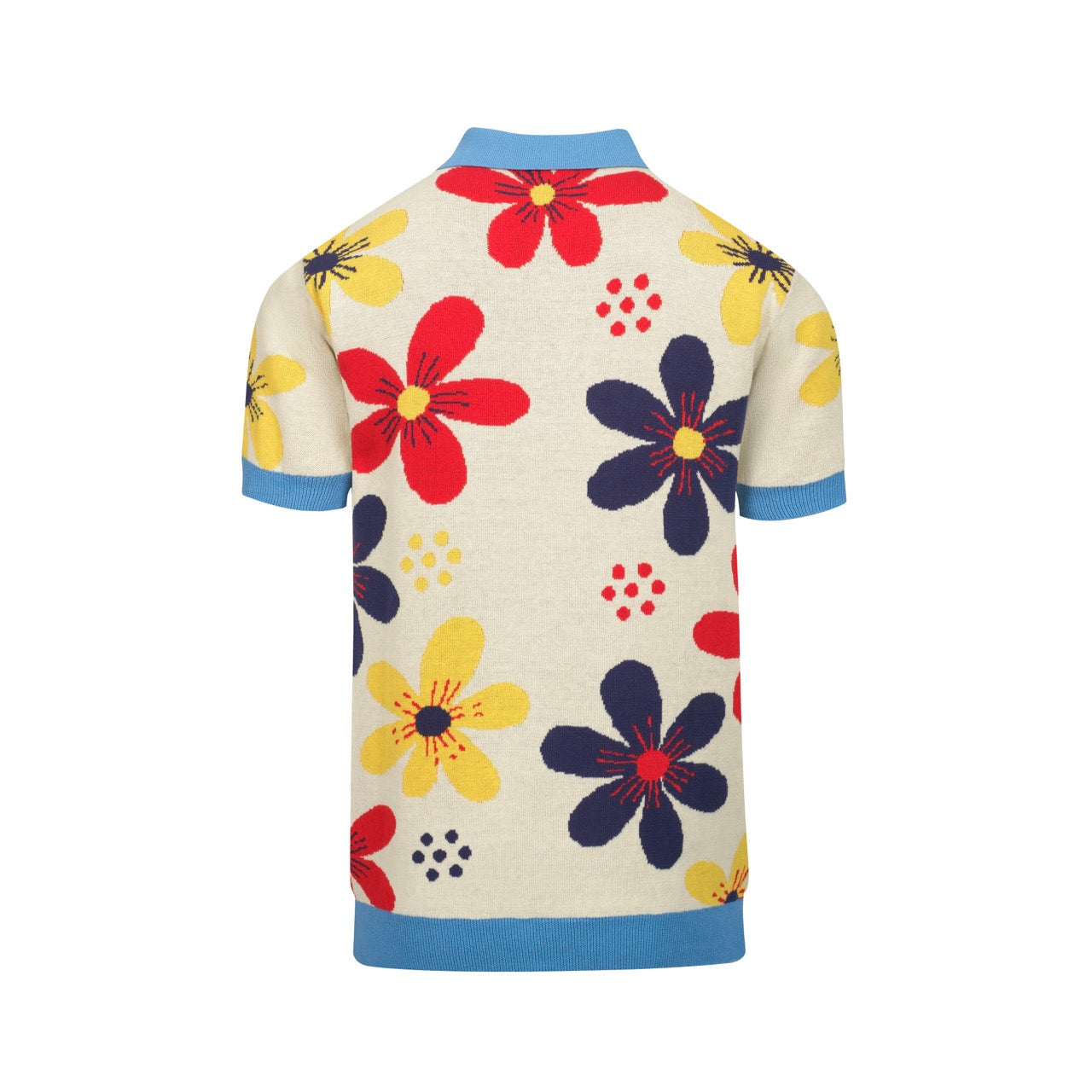 Vintage Knitted Floral Apricot Cardigan for Men