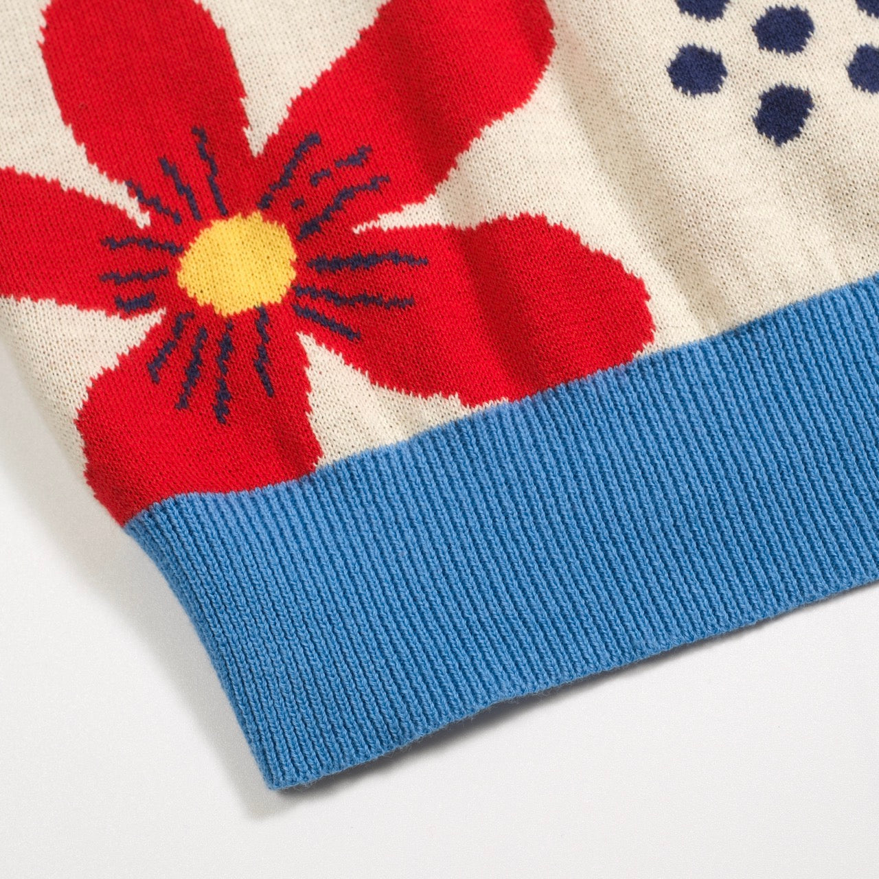 Vintage Knitted Floral Apricot Cardigan for Men