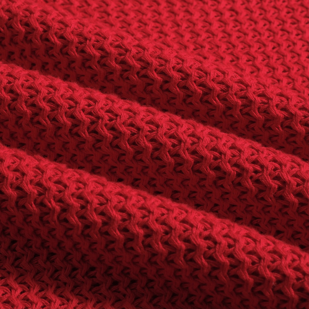 Casual Red Knitted Polo for Men with V-Neck