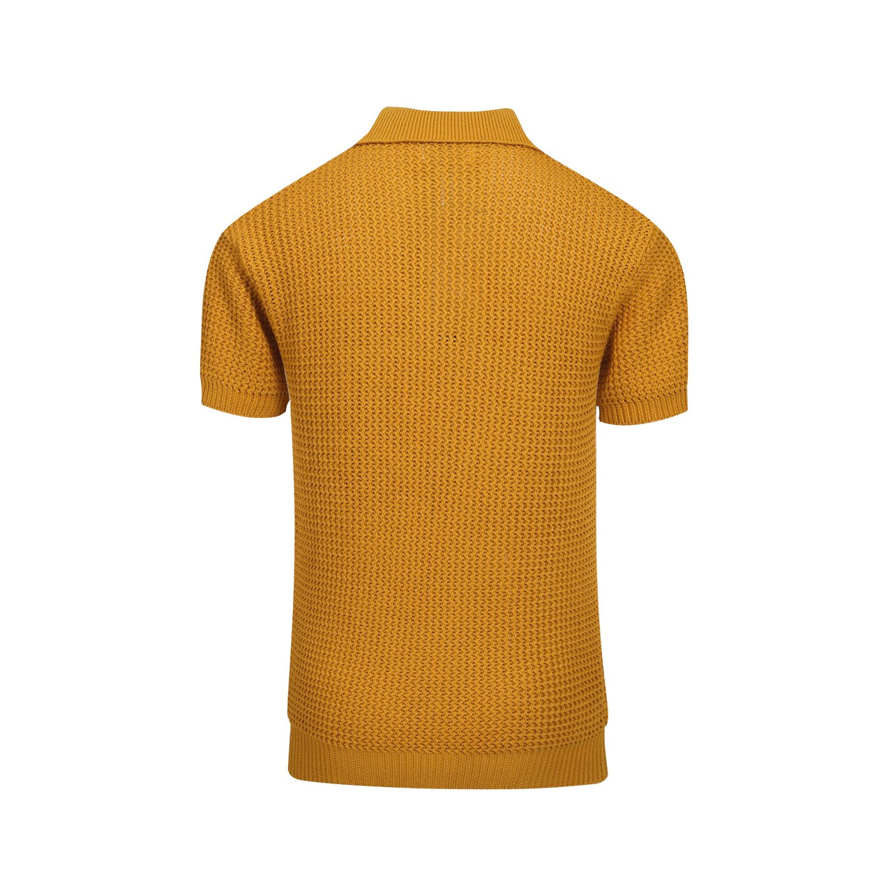 Casual Khaki V-Neck Knitted Polo for Men