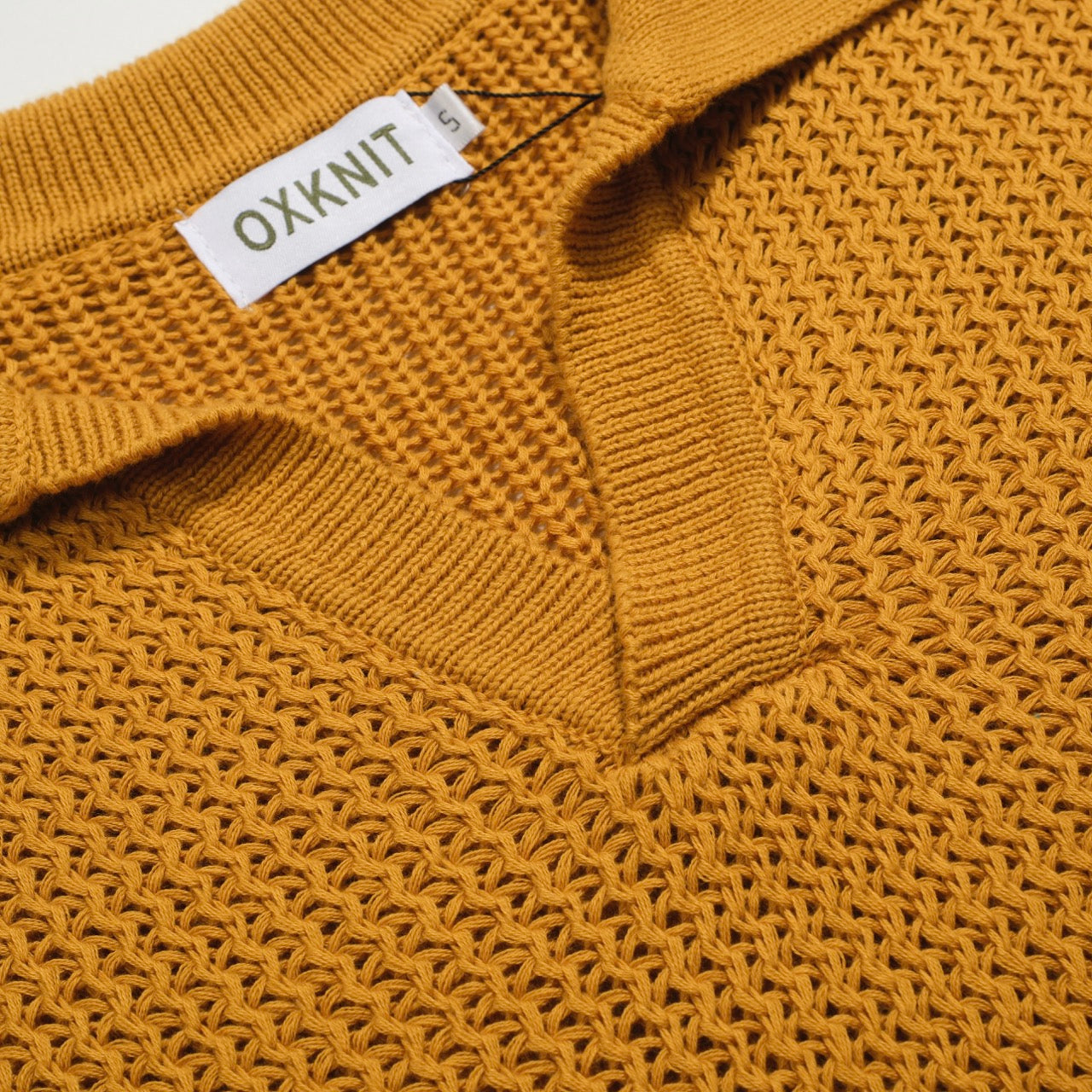 Casual Khaki V-Neck Knitted Polo for Men
