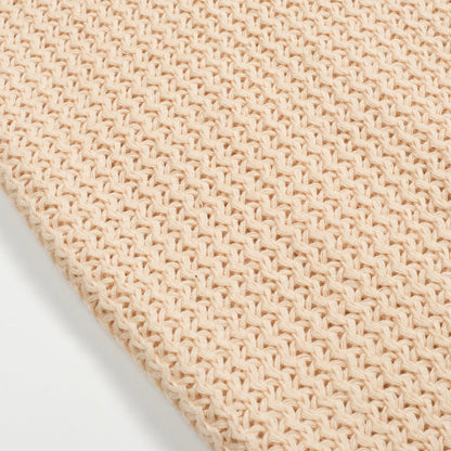 Casual knitted V-neck polo for men in apricot