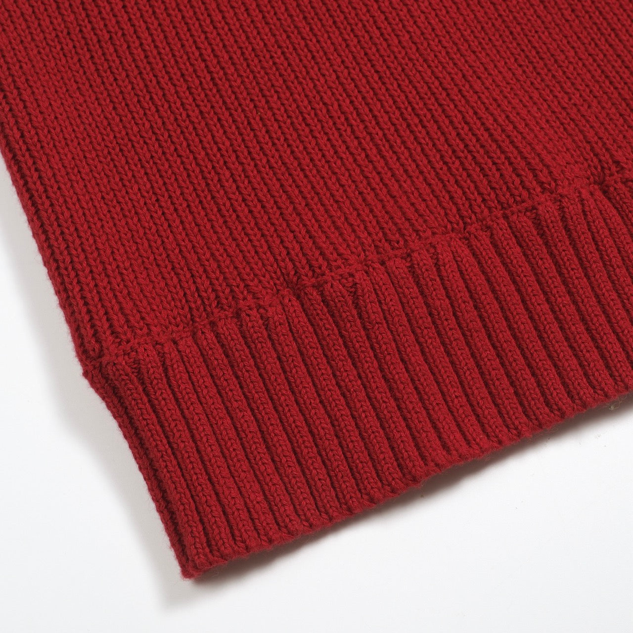 Vintage Red Striped Knitted Polo for Men