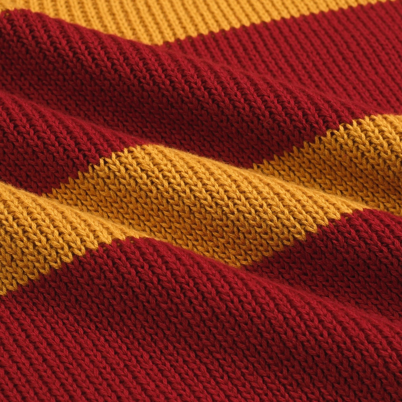 Vintage Red Striped Knitted Polo for Men