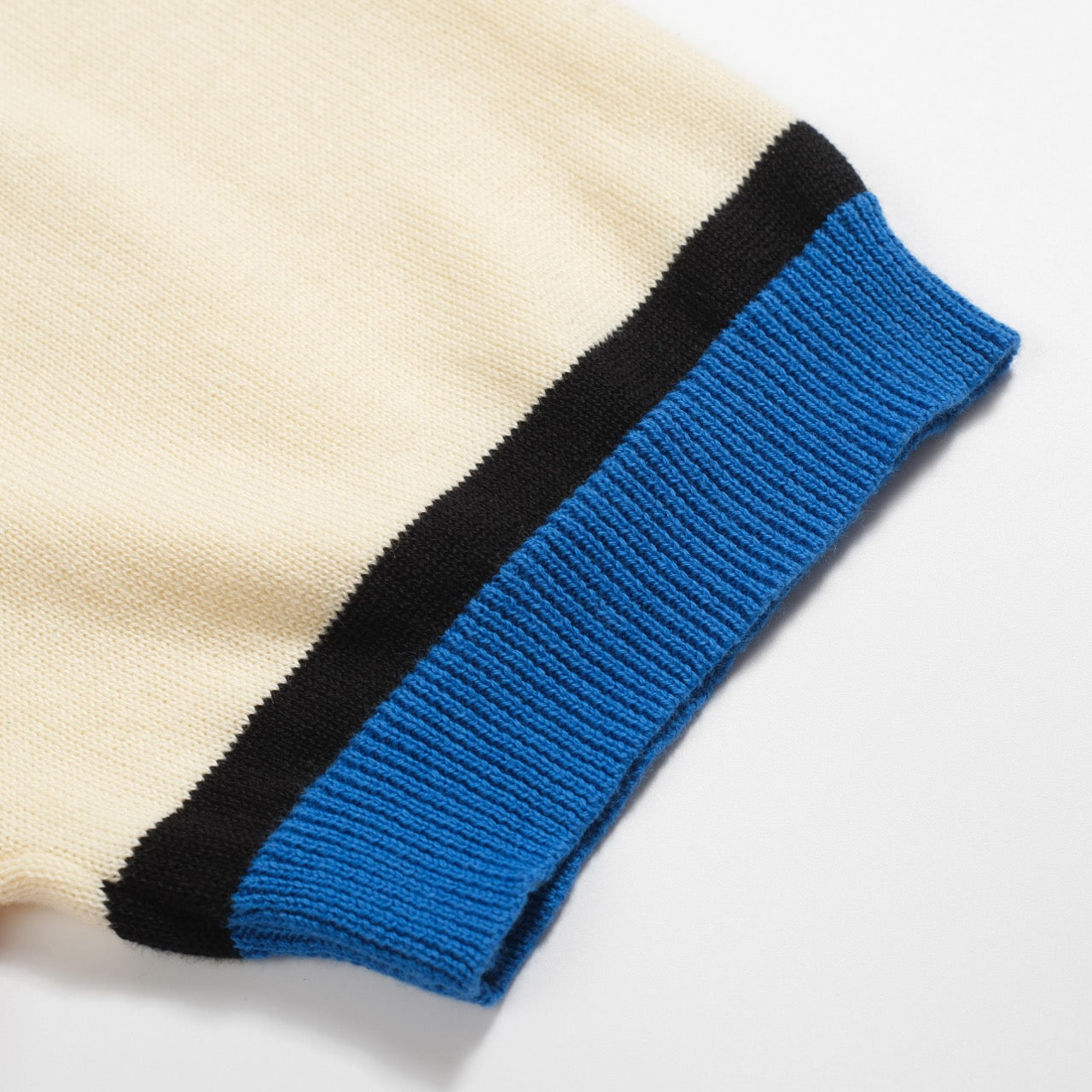 Retro Colourful Knitted Cardigan for Men in Blue