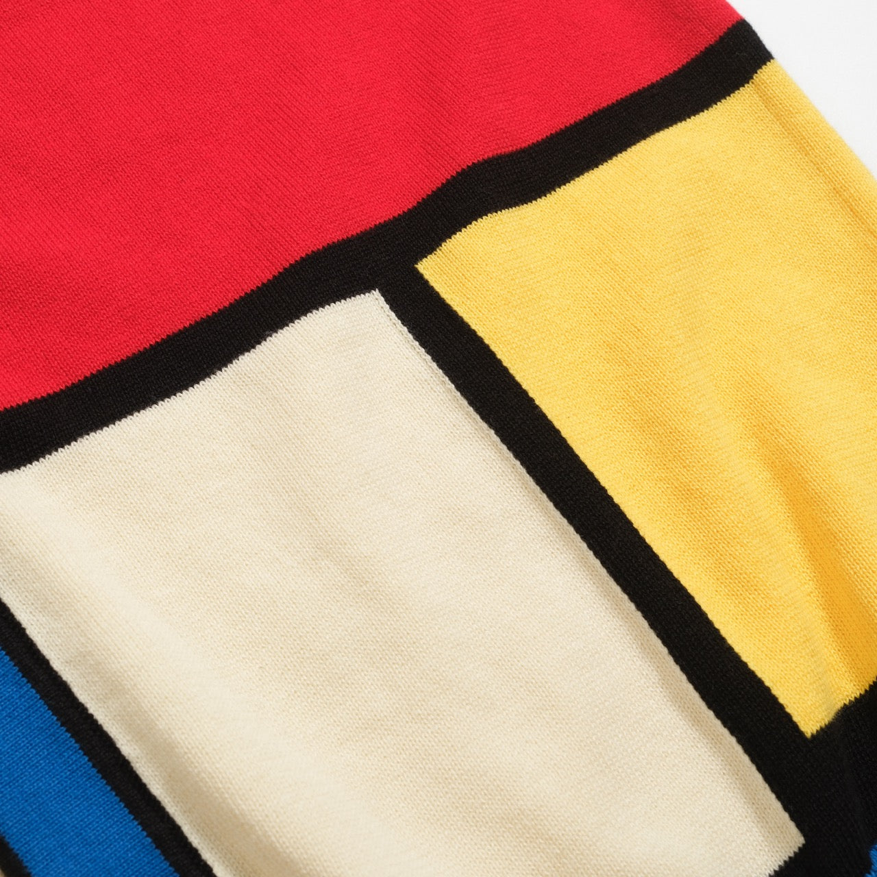 Retro Colourful Knitted Cardigan for Men in Blue