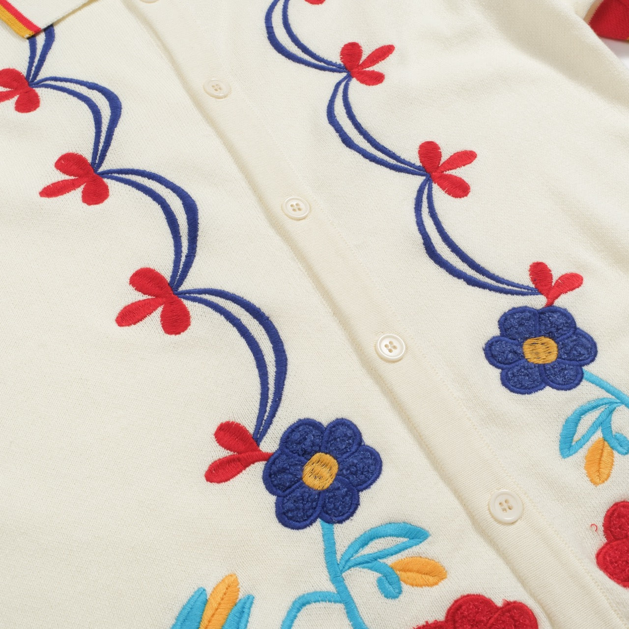 Retro knitted jacquard cardigan in apricot for men