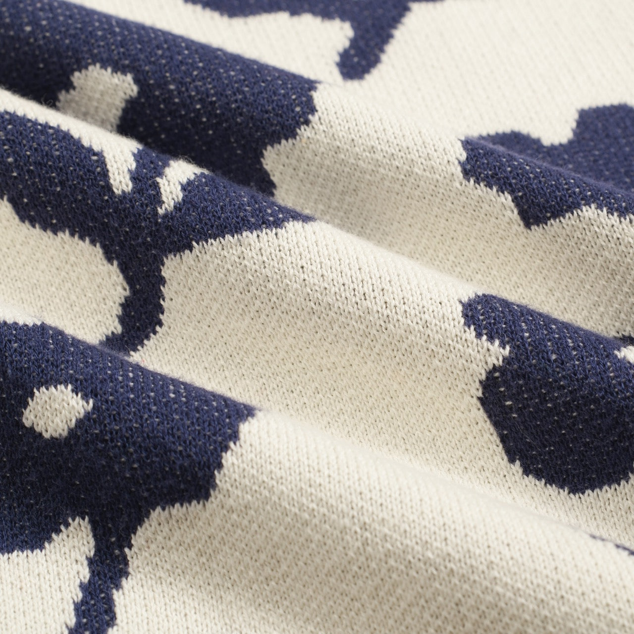 Casual Vintage White Floral Jacquard Cardigan for Men