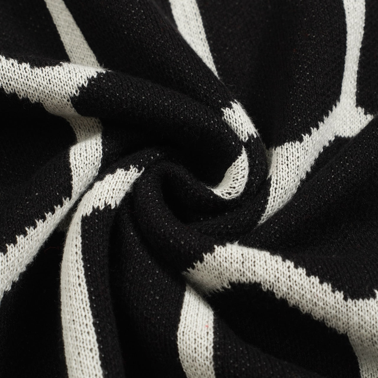 Vintage Black Knit Polo Shirt for Men