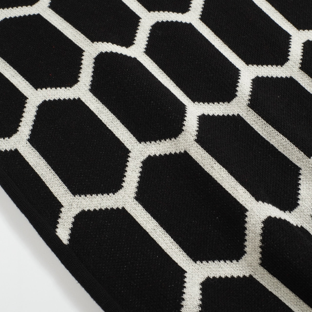 Vintage Black Knit Polo Shirt for Men